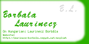 borbala laurinecz business card
